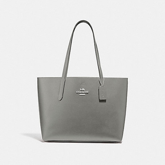Coach Handbags - Coach City Zip Silver Metallic Leather Tote